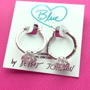 Betsey Johnson | New “Blue” CZ HOOP earrings